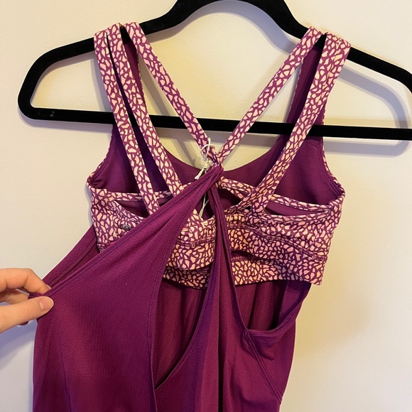 Lululemon Nouveau Limits Strap Back Tank Size 4 Plum - Picture 8 of 9